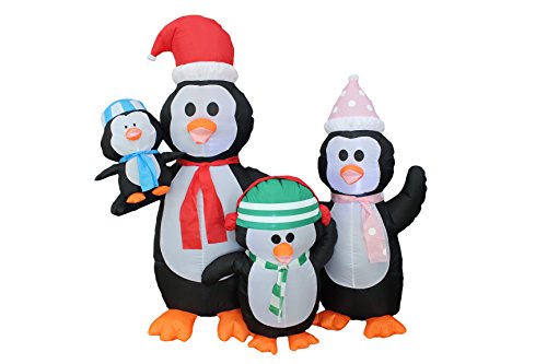 5 Foot Christmas Inflatable Penguins Family Yard Decoration