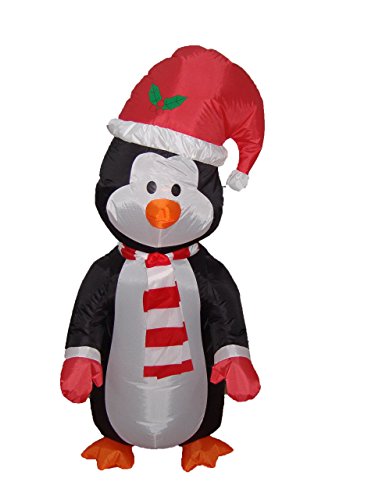 4 Foot Christmas Inflatable Cute Standing Penguin – Yard Blow Up Decoration