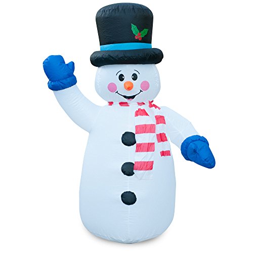 Holidayana 6FT Snowman Christmas Inflatable Lawn Decoration